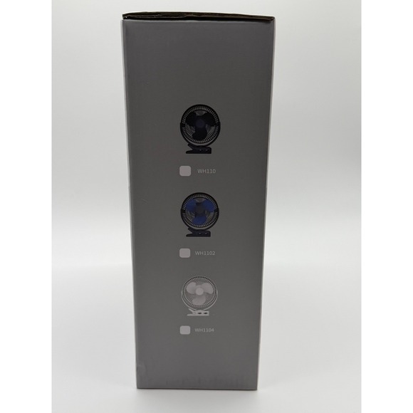CLIP ON FAN | 10000 MAH RECHARGEABLE BATTERY, 8 INCH - BLACK 0106 - Picture 3 of 7